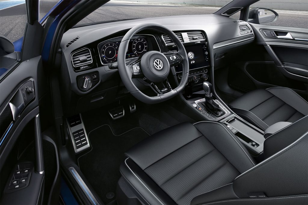 2019 Volkswagen Golf R Front Black Leather Interior